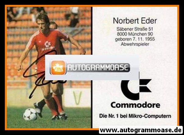 Autogramm Fussball | FC Bayern München | 1986 | Norbert EDER