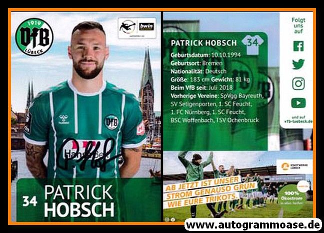 Autogramm Fussball | VfB Lübeck | 2020 | Patrick HOBSCH