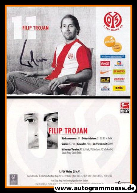 Autogramm Fussball | FSV Mainz 05 | 2009 | Filip TROJAN