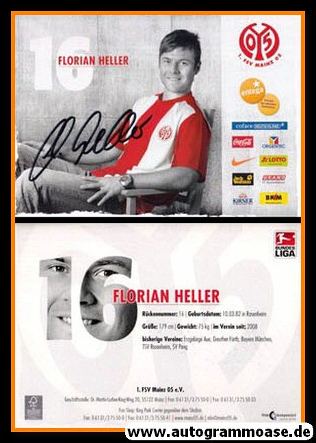 Autogramm Fussball | FSV Mainz 05 | 2009 | Florian HELLER