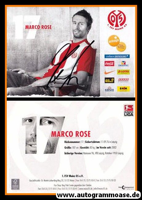 Autogramm Fussball | FSV Mainz 05 | 2009 | Marco ROSE