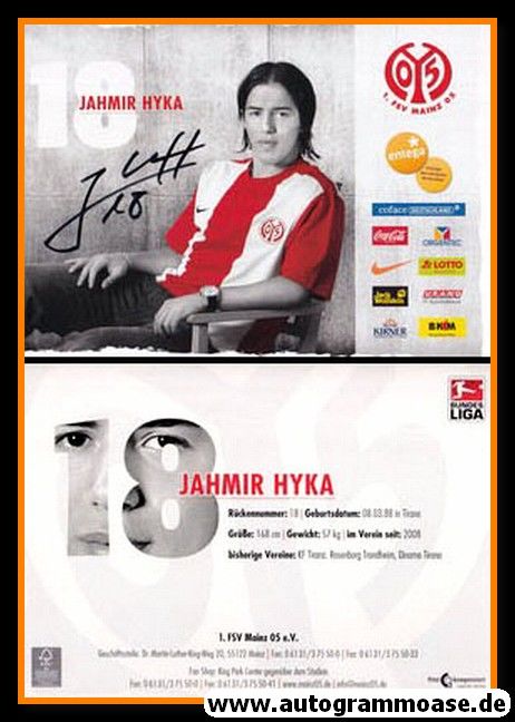 Autogramm Fussball | FSV Mainz 05 | 2009 | Jahmir HYKA