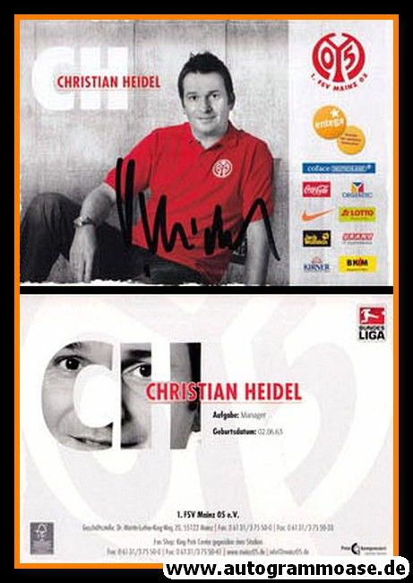 Autogramm Fussball | FSV Mainz 05 | 2009 | Christian HEIDEL