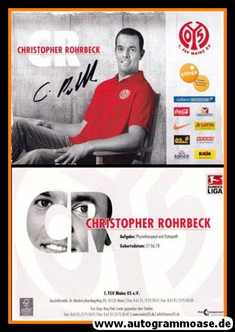 Autogramm Fussball | FSV Mainz 05 | 2009 | Christopher ROHRBECK