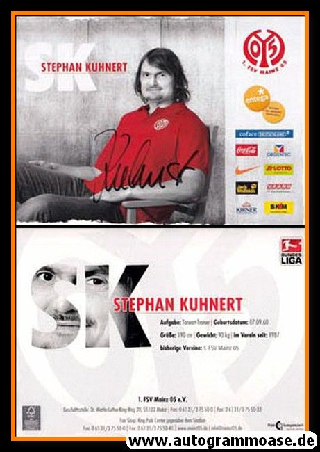 Autogramm Fussball | FSV Mainz 05 | 2009 | Stephan KUHNERT