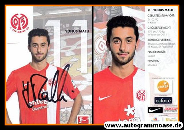 Autogramm Fussball | FSV Mainz 05 | 2013 | Yunus MALLI