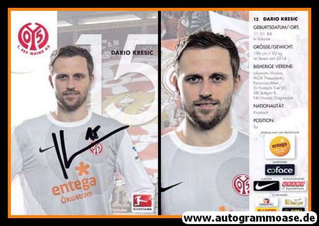 Autogramm Fussball | FSV Mainz 05 | 2013 | Dario KRESIC
