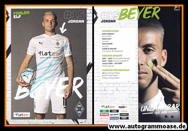Autogramm Fussball | Borussia Mönchengladbach | 2020 | Jordan BEYER