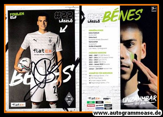 Autogramm Fussball | Borussia Mönchengladbach | 2020 | Laszlo BENES