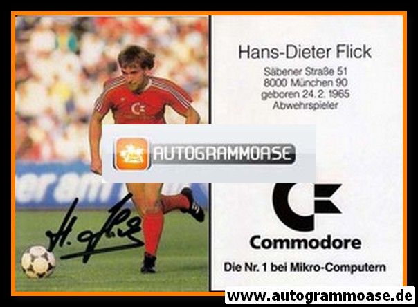Autogramm Fussball | FC Bayern M&uuml;nchen | 1986 | Hans-Dieter FLICK