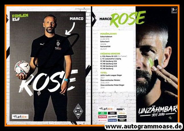 Autogramm Fussball | Borussia Mönchengladbach | 2020 | Marco ROSE