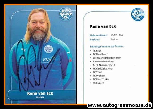 Autogramm Fussball | FSV Wacker 90 Nordhausen | 2016 | Rene VAN ECK
