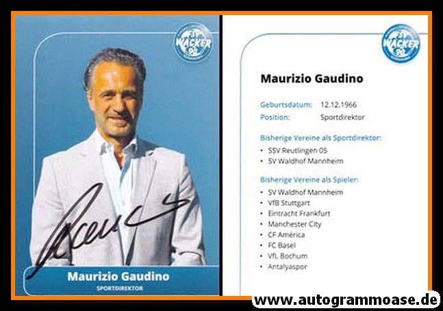Autogramm Fussball | FSV Wacker 90 Nordhausen | 2016 | Maurizio GAUDINO