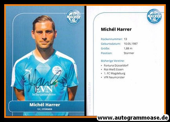 Autogramm Fussball | FSV Wacker 90 Nordhausen | 2016 | Michel HARRER