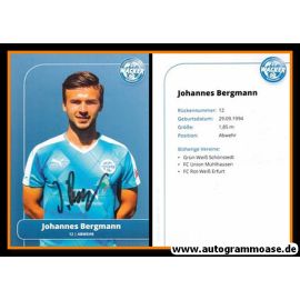 Autogramm Fussball | FSV Wacker 90 Nordhausen | 2016 | Johannes BERGMANN