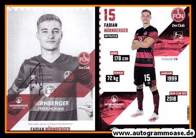 Autogramm Fussball | 1. FC Nürnberg | 2020 | Fabian NÜRNBERGER