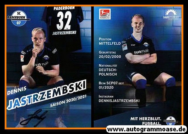 Autogramm Fussball | SC Paderborn 07 | 2020 | Dennis JASTRZEMBSKI
