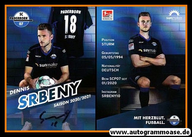 Autogramm Fussball | SC Paderborn 07 | 2020 | Dennis SRBENY