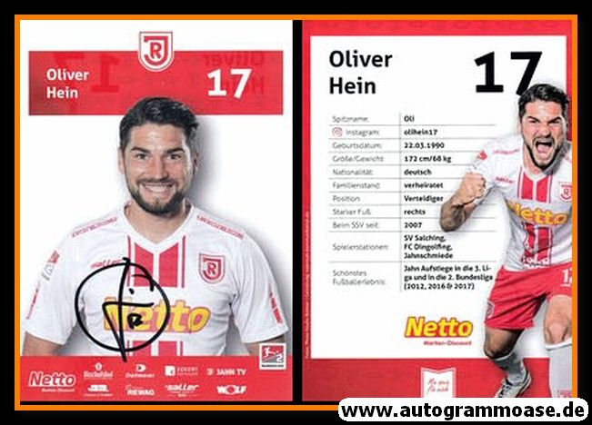 Autogramm Fussball | SSV Jahn Regensburg | 2020 | Oliver HEIN