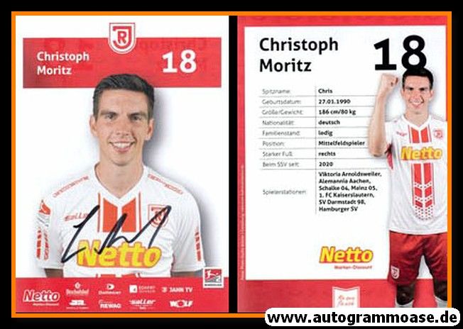 Autogramm Fussball | SSV Jahn Regensburg | 2020 | Christoph MORITZ