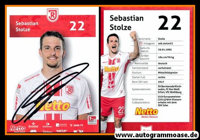 Autogramm Fussball | SSV Jahn Regensburg | 2020 | Sebastian STOLZE