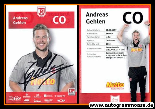 Autogramm Fussball | SSV Jahn Regensburg | 2020 | Andreas GEHLEN