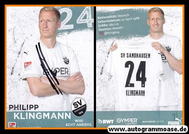 Autogramm Fussball | SV Sandhausen | 2020 | Philipp KLINGMANN