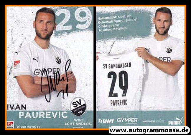 Autogramm Fussball | SV Sandhausen | 2020 | Ivan PAUREVIC