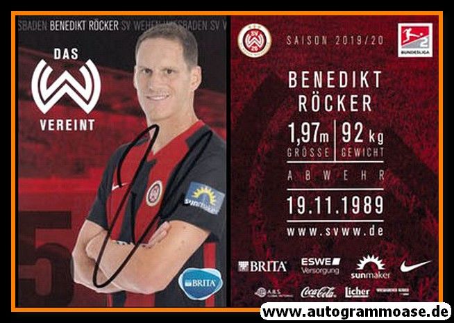 Autogramm Fussball | SV Wehen Wiesbaden | 2019 | Benedikt RÖCKER