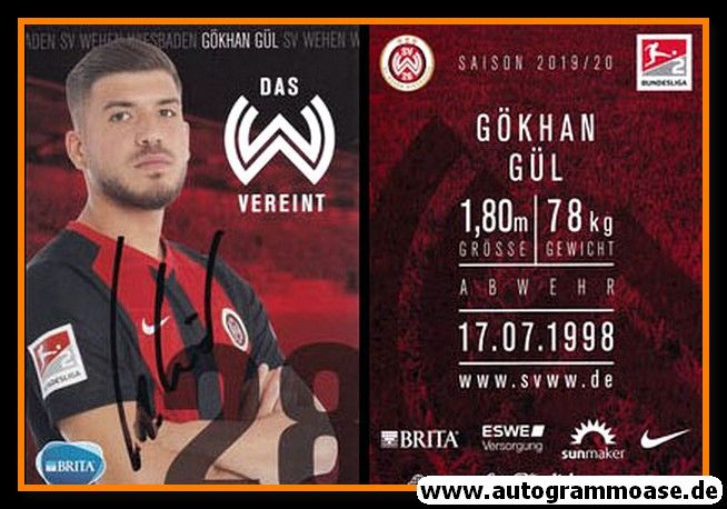 Autogramm Fussball | SV Wehen Wiesbaden | 2019 | Gökhan GÜL