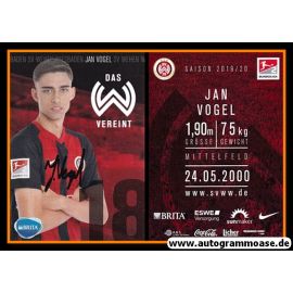 Autogramm Fussball | SV Wehen Wiesbaden | 2019 | Jan VOGEL