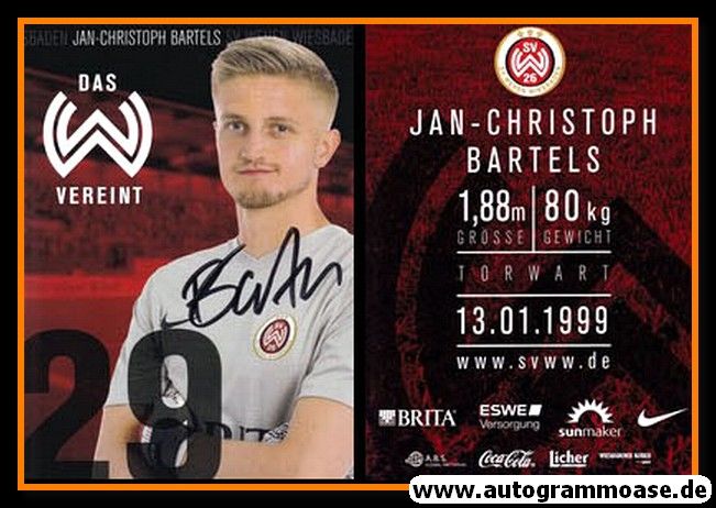 Autogramm Fussball | SV Wehen Wiesbaden | 2019 | Jan-Christoph BARTELS
