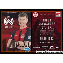 Autogramm Fussball | SV Wehen Wiesbaden | 2019 | Jules SCHWADORF