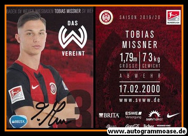 Autogramm Fussball | SV Wehen Wiesbaden | 2019 | Tobias MISSNER