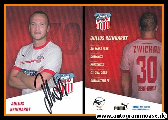 Autogramm Fussball | FSV Zwickau | 2020 | Julius REINHARDT
