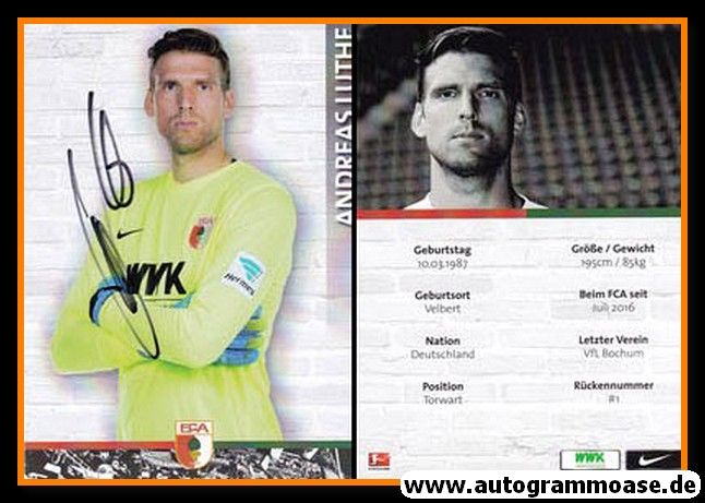 Autogramm Fussball | FC Augsburg | 2016 | Andreas LUTHE