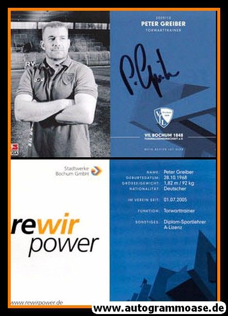 Autogramm Fussball | VfL Bochum | 2009 | Peter GREIBER