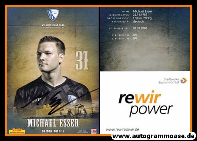 Autogramm Fussball | VfL Bochum | 2010 | Michael ESSER