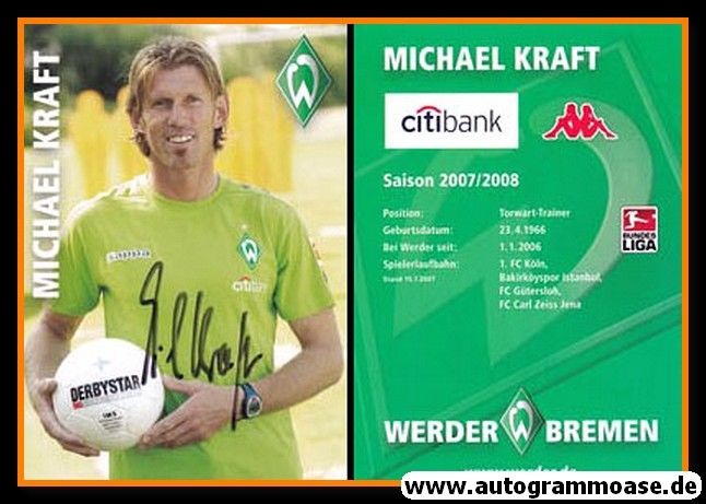 Autogramm Fussball | SV Werder Bremen | 2007 | Michael KRAFT