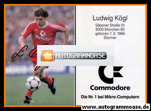 Autogramm Fussball | FC Bayern München | 1986 | Ludwig KÖGL