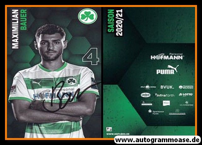 Autogramm Fussball | SpVgg Greuther Fürth | 2020 | Maximilian BAUER