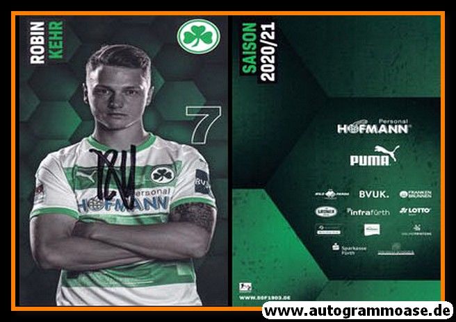 Autogramm Fussball | SpVgg Greuther Fürth | 2020 | Robin KEHR