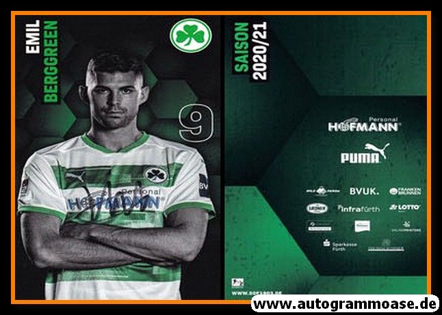 Autogramm Fussball | SpVgg Greuther Fürth | 2020 | Emil BERGGREEN