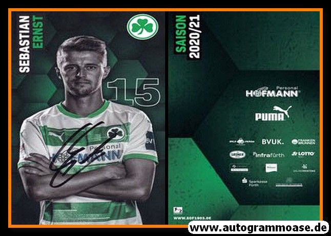 Autogramm Fussball | SpVgg Greuther Fürth | 2020 | Sebastian ERNST