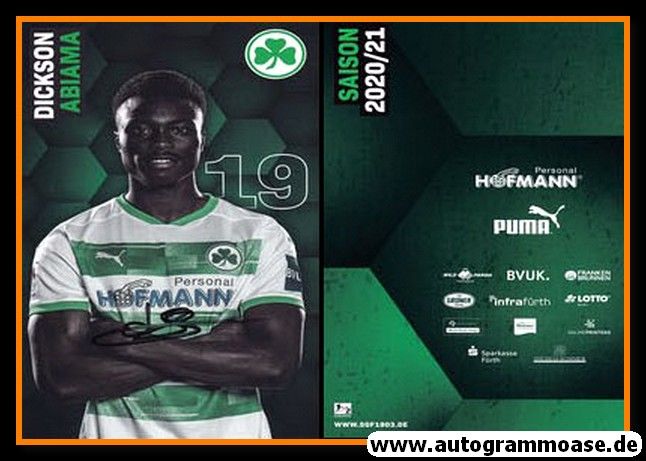 Autogramm Fussball | SpVgg Greuther Fürth | 2020 | Dickson ABIAMA