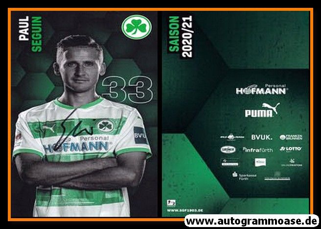 Autogramm Fussball | SpVgg Greuther Fürth | 2020 | Paul SEGUIN