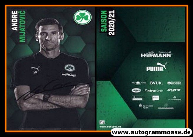 Autogramm Fussball | SpVgg Greuther Fürth | 2020 | Andre MIJATOVIC