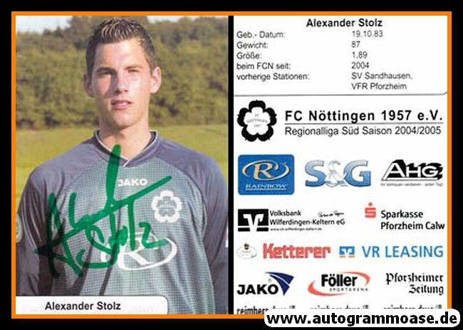 Autogramm Fussball | FC Nöttingen | 2004 | Alexander STOLZ