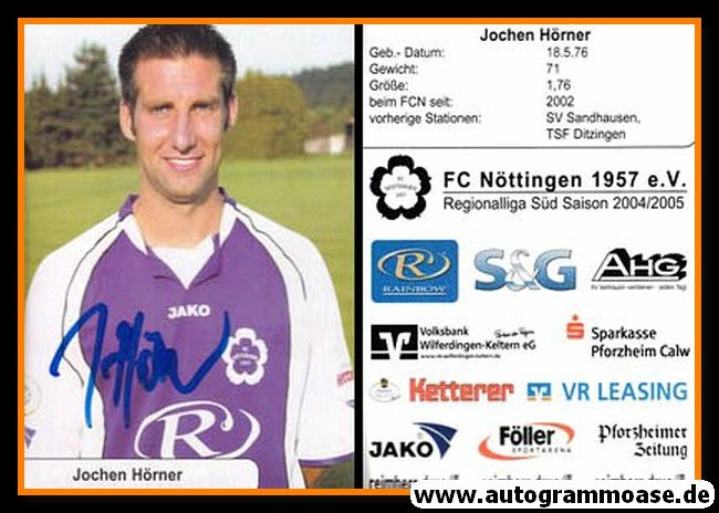 Autogramm Fussball | FC Nöttingen | 2004 | Jochen HÖRNER