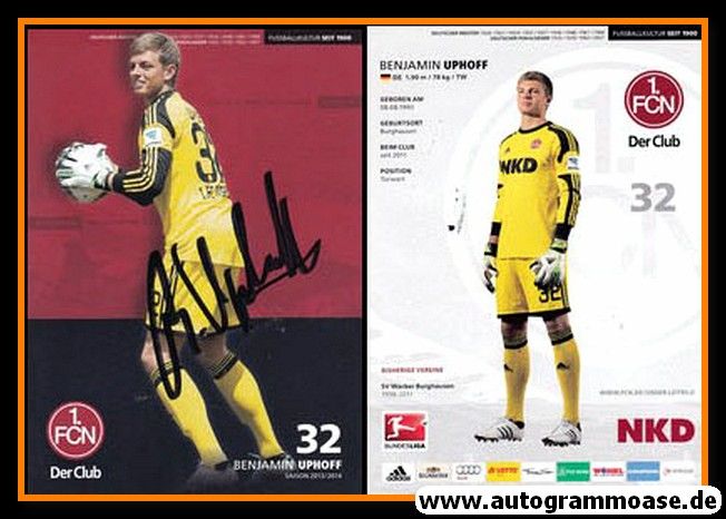 Autogramm Fussball | 1. FC Nürnberg | 2013 | Benjamin UPHOFF